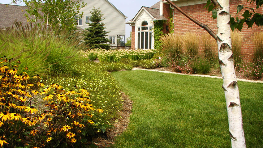 Landscape Management West Bloomfield MI - Lawn Maintenance Services  - front_yard_grasses